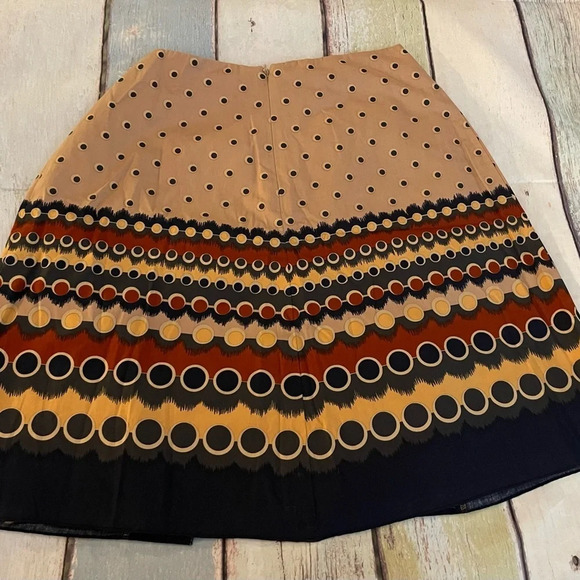 Anna Sui x Anthropologie Dots After Six Skirt, Tan/Black, Size 2, NWT - Picture 6 of 10